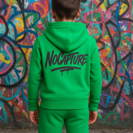 Kids Grassgreen NC Fluffy Set Hoodie & Broek